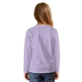 thumbnail image 2 of Xixirimido Axolotl Floral Purple Pattern Girls Casual Long Sleeve Shirts Knot Tie-hem Tunic Tops Crewneck Tees Blouses Girls Fashion Clothes, Size 7-8, 2 of 7