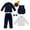 Navy Blue 5-Piece Set, variant on Kids Suit for Boys，Kids 5 PCS Set Fleece Tuxedo Suits for Boys,Youth Boy Formal Tuxedo Suits No Tail Wedding Christening Baptism Outfits for 5-16T