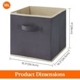 thumbnail image 6 of Lifewit Collapsible Storage Cubes 11 inch Foldable Fabric Bins Multi-Color, Set of 6, Grey, 6 of 8