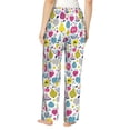 thumbnail image 3 of Uemuo Doodle Fruits Pattern Women's Wide Leg Palazzo Lounge Pants with Pockets Light Weight Loose Comfy Casual Pajama Pants-Large, 3 of 9