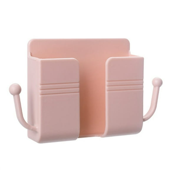 Phone Stand With Data Cable Receiving Hole Phone Accessory Wall Mounted Phone Holder Phone Plug Bedside Holder Punch Free With Data Cable Receiving PositionPink