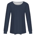 thumbnail image 4 of ZJXFGS Long Sleeve V Neck Shirts for Women,Long Sleeve T Shirts for Women,Fitted Long Sleeve Shirt Women,Tight Long Sleeve Shirts for Women,Long Sleeve Cotton Shirts for Women Blue XL, 4 of 5