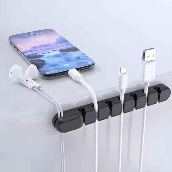 JacobsParts 8-Clip Multi ​USB Cable Organizer Cord Management Charger Clip Wire Holder for Desktop Office Home Nightstand