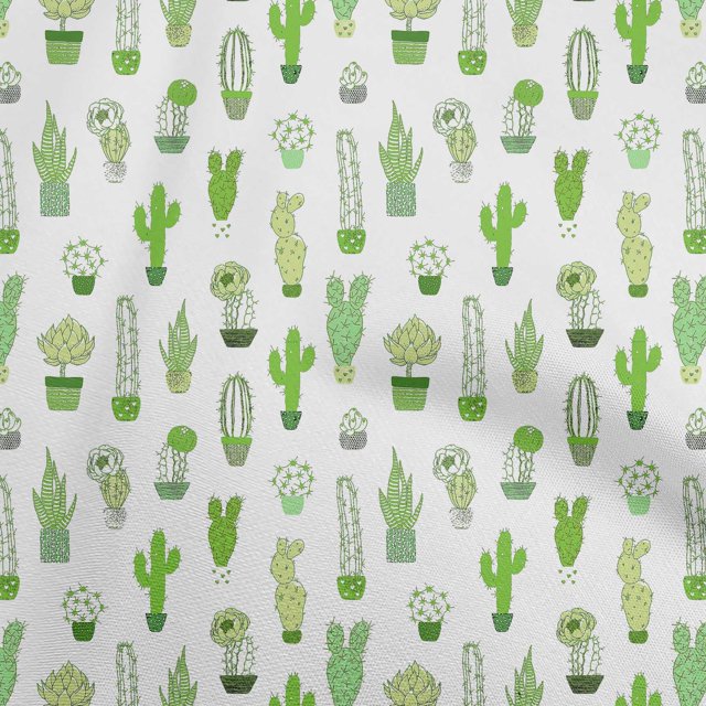 oneOone Polyester Lycra Green Fabric Cactus Craft Projects Decor Fabric Printed By The Yard 56 Inch Wide