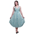 thumbnail image 1 of Bimba Robe à Imprimé Floral pour Femmes Bretelles Spaghetti Col en V Midi Tenue de Plage-TTTG, 1 of 1