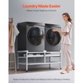 thumbnail image 5 of VEVOR Washing Machine Stand, 48.5x25-Inch Washer Laundry Pedestal, 590LBS Load Capacity Washer And Dryer Pedestal Base with Double Trays, 4 Adjustable Feet for Lifting Washing Machines, Carbon Steel, 5 of 9