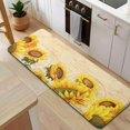 thumbnail image 5 of Beige Sunflower Handwriting Pattern Kitchen Rug Mat,Kitchen Runner Rugs Non Skid Washable,Decorative Kitchen Floor Mats for Kitchen,Sink,Laundry,17"x47.2", 5 of 7