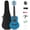 Blue, variant on Ktaxon 23 Inch Ukulele for Beginner, Full Basswood Soprano Ukulele Starter Set with Strap, String, Tuner, Pick, Cloth, Blue