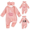 thumbnail image 6 of Ruyang My First Easter Baby Girl Outfit Bunny Long Sleeve Romper Jumpsuit Onesie Easter New Born Girl Knitted Cotton Outfits Clothes, 6 of 6
