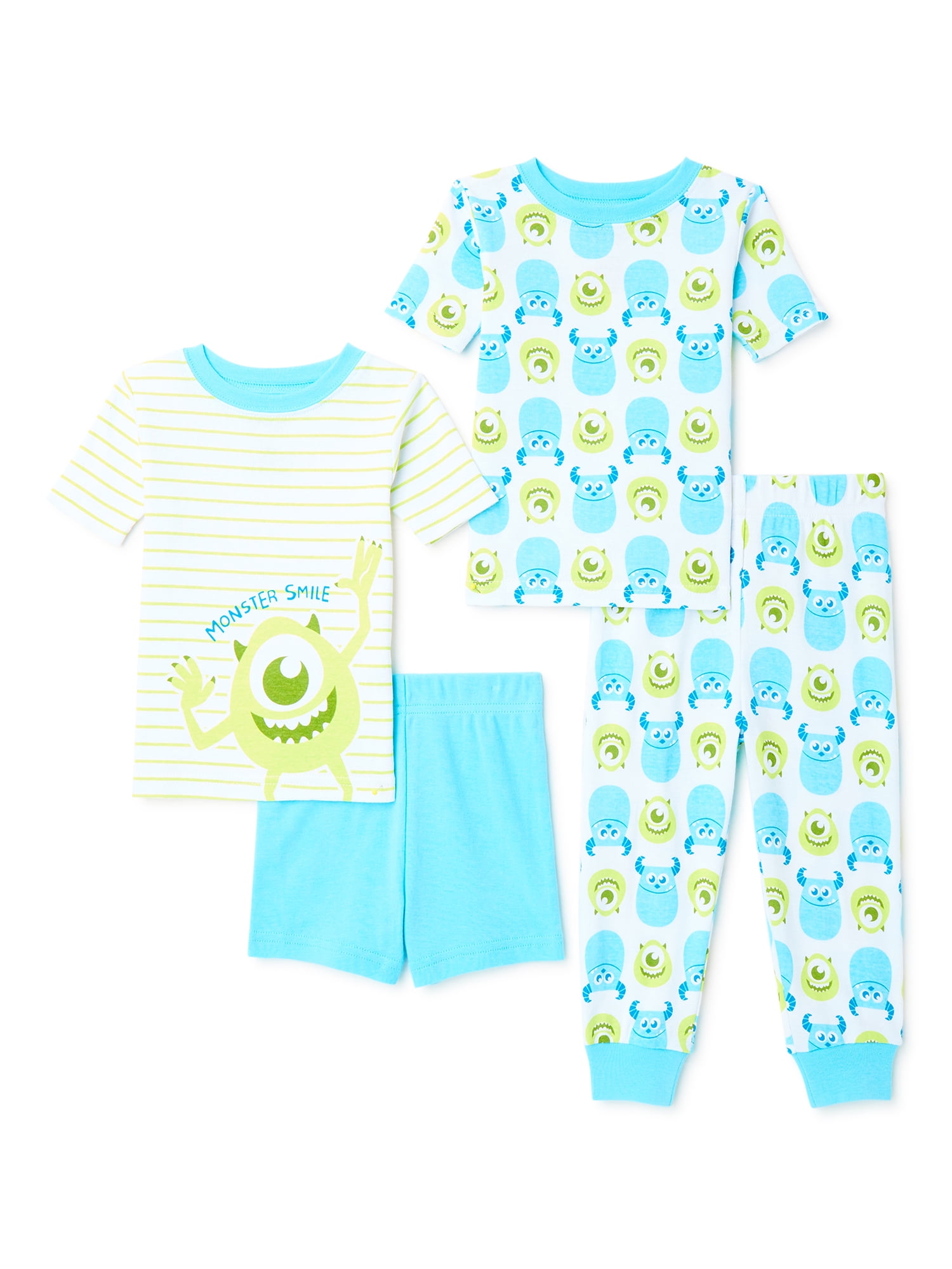 Monsters Inc. Boys’ Cotton Pajama Set, 4Piece