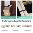 thumbnail image 6 of JONPONY Storage Ottoman for Modular Sectional Sofa, Beige, 6 of 13