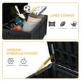 thumbnail image 5 of Dextrus 100 Gallon Spacious Resin Outdoor Storage Box for Patio Essentials, Outdoor Pillows, Landscaping Equipment, and Pool Accessories - Weatherproof, Secure (Black), 5 of 6