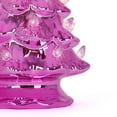 Pink Ceramic Table Top Christmas Tree (11.5" M, Clear Lights)