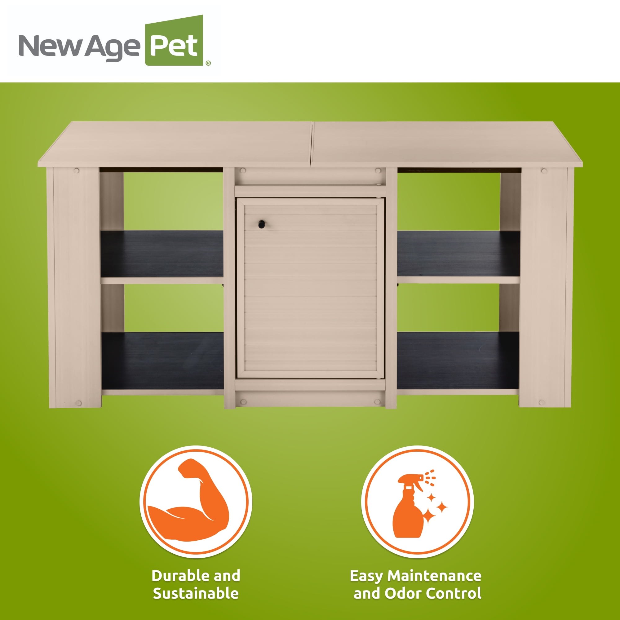 New Age Pet® ECOFLEX® 60" Storage Cabinet for Reptile Food and Substrate Storage