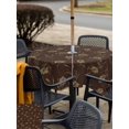 thumbnail image 5 of Outdoor Tablecloth with Umbrella Hole for Patio/Picnic/Party/Camping, Brown Floral Waterproof Table Cloth Square Cover Washable, Vintage Spring Botanical Flowers (54"x 54"), 5 of 8
