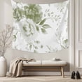 thumbnail image 5 of Sage Green Flower Tapestry for Bedroom Wall Hanging Tapestry, Watercolor Gradient Retro Floral Ceiling Backdrop Tapestries Poster Blanket Wall Decor for Teens Room Living Room Dorm 59" x 90", 5 of 8