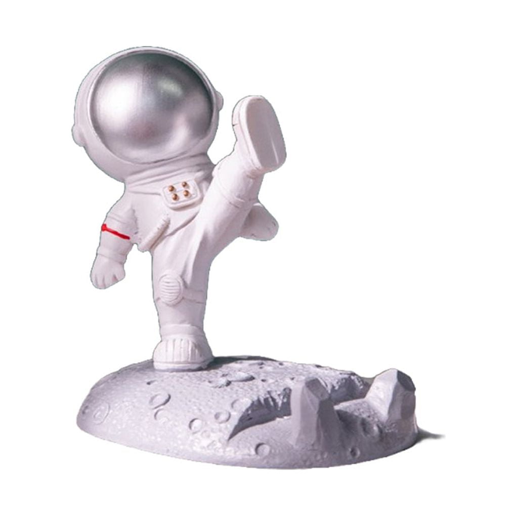Injueey Astronautas Soporte para teléfono celular Soporte para teléfonos móviles Spaceman de mano Adornos Juguetes Escritorio de oficina Type7 NO7