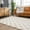 Cream, Light Beige, Light Brown / Atira, variant on Hauteloom Leryn Contemporary Checkered Area Rug - Modern Geometric Bordered Carpet for Living Room, Bedroom - Checkboard Design - Square Tiles - High Pile - Black and White - 7'10" x 10' (8x10)