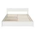 thumbnail image 2 of Wesley King Wood Platform Bed with Panel Footboard and Twin XL Trundle in White, 2 of 5