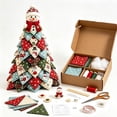 thumbnail image 4 of New DIY Quilted Christmas Tree Kit, 3D Fabric Patchwork Craft Set for Beginners, Handmade Tabletop Holiday Decor, Ideal for Home Mantel Table Office Display.D, 4 of 7