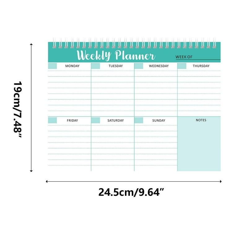 BCZHQQ Maximize Your Productivity: Weekly Planner Notepad