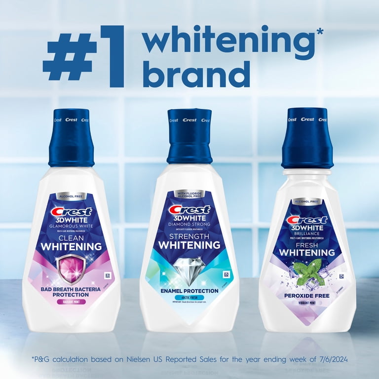 Crest 3D White Clean Whitening Mouthwash, Alcohol-Free photo 8