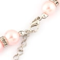 thumbnail image 2 of Cat Plastic Bead Rhinestone Decor Bowknot Pendent Pet Necklace Collar Light Pink, 2 of 4