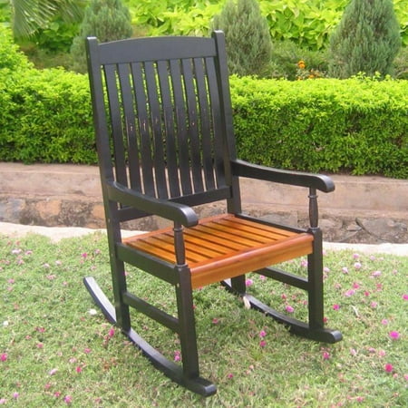 International Caravan Highland Acacia Traditional Porch Rocker