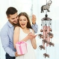 thumbnail image 6 of 35.4'' Elephant Wind Chimes, TSV Outdoor Retro Wind Bell with 4 Aluminum Tubes, 6 of 6