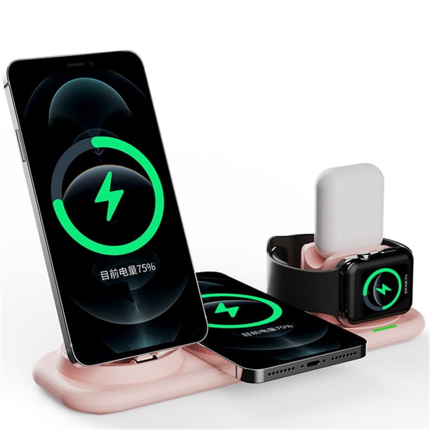 Cargador Inalámbrico Xihbxyly N2 Multifunción para Teléfonos y Relojes