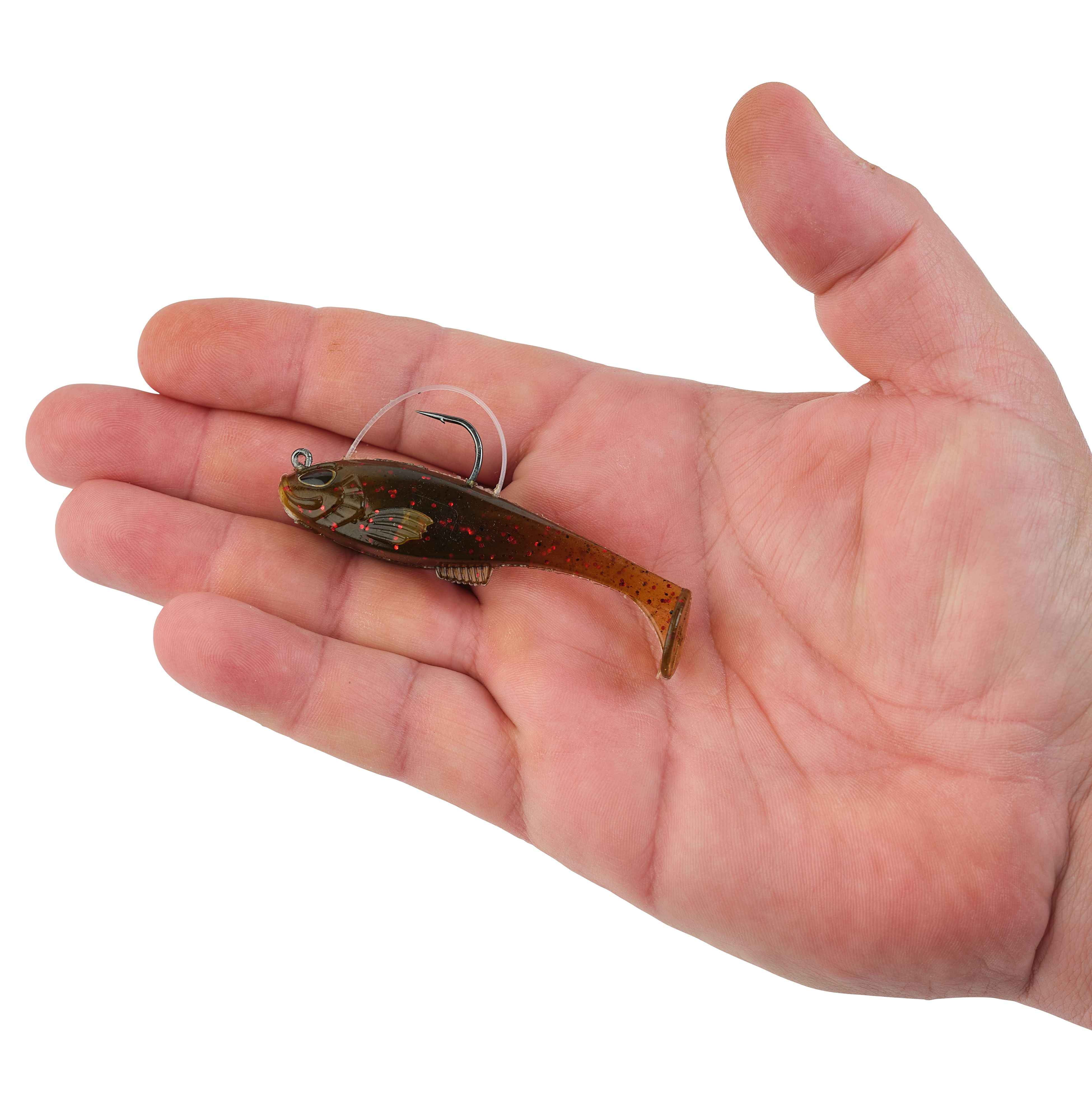 Berkley PowerBait® Agent E, 3 in, Green Pumpkin Red Fleck