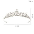 thumbnail image 2 of Elegant Crystal Tiaras For Unforgettable Moments, Princess Crowns With Rhinestones For Birthday Party, Prom And Photography Prop (Silver), 2 of 7