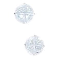thumbnail image 1 of Ensemble de Boucles d'Oreilles en Or Blanc 14k 9mm 4 Segments Rond CZ Zircon Cubique avec Panier en Diamant Simulé, Bijoux Cadeaux pour Femmes, 1 of 3