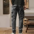 thumbnail image 4 of YLSDY Cargo Work Pants for Men Baggy Chinos Hiking Tactical Joggers Pants Plus Size Quick-Dry Gym Solid Casual Outfits Gray XXL, 4 of 4