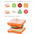 thumbnail image 6 of Wooden Pretend Play Food Set,Detachable Hamburger Sandwich Kitchen Toys,Safe Smooth Material Preschool Learning Toy,Imagination Creativity Vocabulary Development,Portable Storage Box, 6 of 7