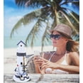 thumbnail image 4 of CoTa Global Ocean Blue Lighthouse Decor - Handmade and Crafted Wooden Lighthouse Decoration with Blue Starfish and Sailboat Figure Decorative Beach Style Tabletop Centerpiece - Handmade Color May Vary, 4 of 7