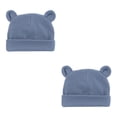 thumbnail image 1 of Qarigey Gorro para recién nacido, gorros elásticos multifuncionales para fotografía, gorros para niñas y niños, gorros elásticos a la azul violáceo 2piezas, 1 of 6