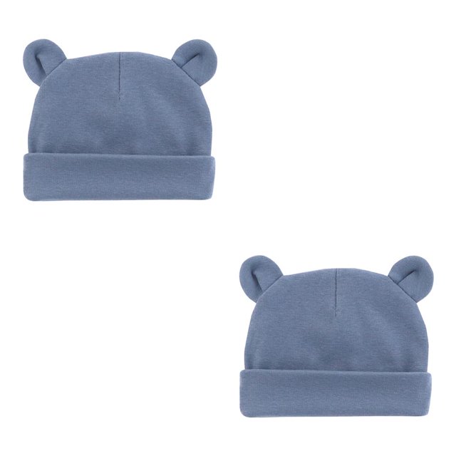 Qarigey Gorro para recién nacido, gorros elásticos multifuncionales para fotografía, gorros para niñas y niños, gorros elásticos a la azul violáceo 2piezas