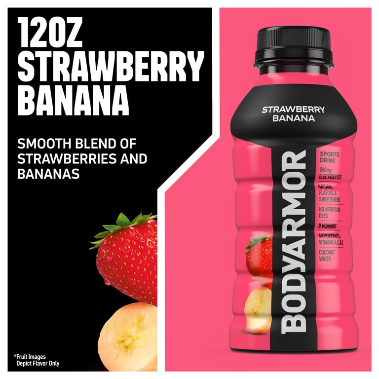 BODYARMOR Strawberry Banana Sports Drink, 12 fl oz, 18 Pack photo 3