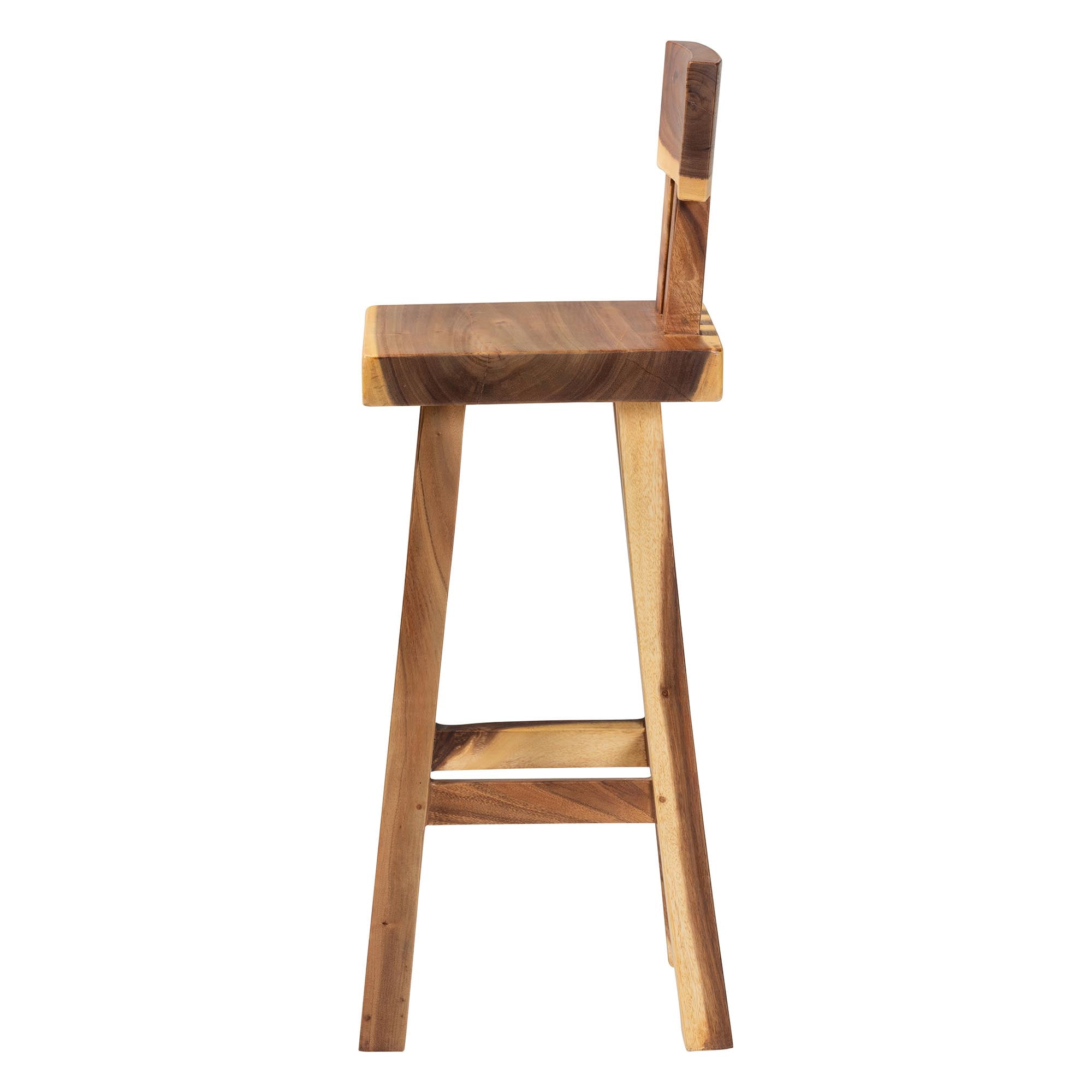 bali & pari Luli Rustic Bar Stool, Bar Height, Natural Brown