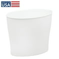 thumbnail image 5 of iDesign Nuvo Bathroom Trash Can, 3.4 Gallon, Plastic Oval Open Top Garbage Bin, Made in USA, 2 Pack, White, 5 of 5