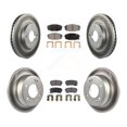 thumbnail image 1 of Transit Auto Front Rear Coated Disc Brake Rotors and Semi-Metallic Pads Kit for Car Hyundai Elantra KGF-100834, 1 of 11