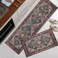 thumbnail image 3 of Boho Moroccan Kitchen Rug and Sets Set of 2 Non Skid Washable mat for Kitchen mats for Floor Farmhouse Black Bohemian Kitchen Decor (palace-1, One Size), 3 of 7