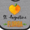 thumbnail image 4 of Inktastic St. Augustine Florida Orange in Heart Boys or Girls Baby Bib, 4 of 4