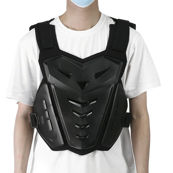 Thick Shockproof Chest Back Protection, Motorcycle Vest Back Protection, Protective Equipment For Riding Motorcycle Black,White