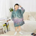 thumbnail image 6 of FORMRS Wearable Blanket Hoodie with Sleeves for Kids Cozy Flannel Sweatshirt, Purple Forest Scene, 6 of 7