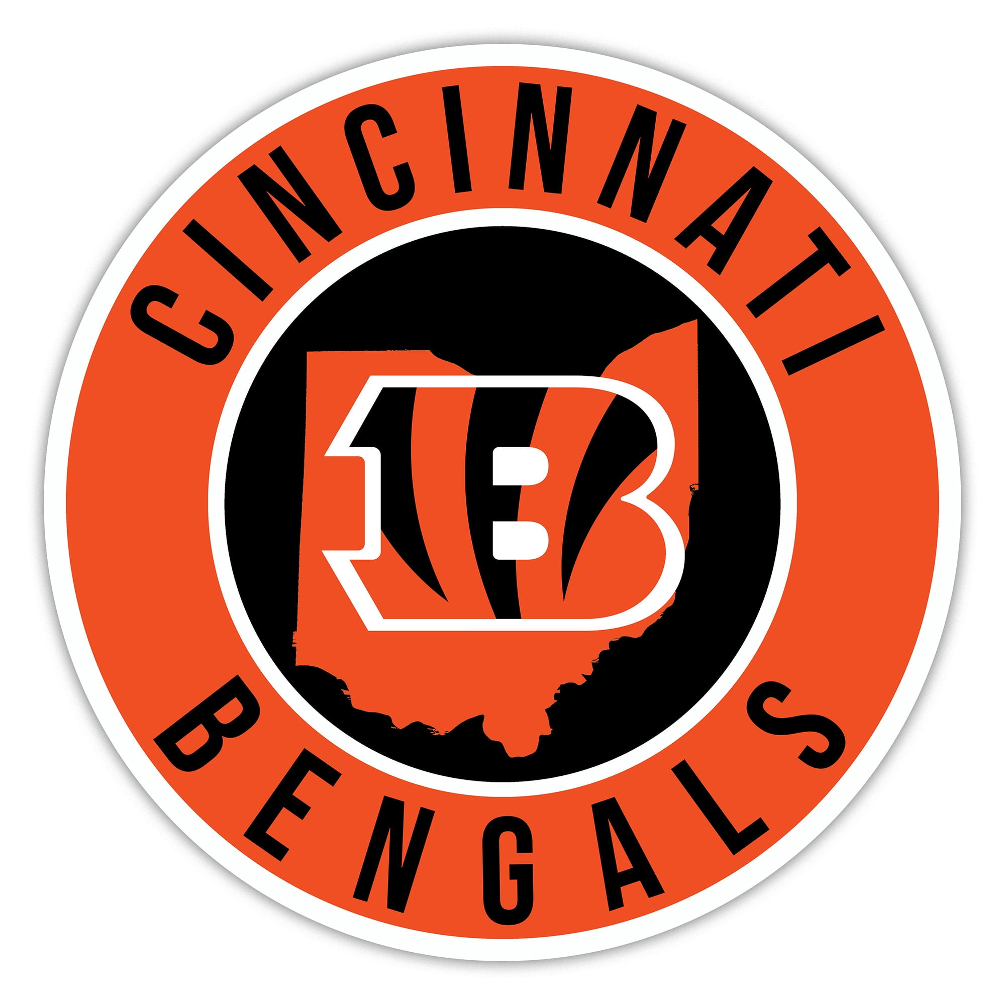 Welcome Cincinnati Bengals Distressed Wood Sign - 6x12 Inch Team Color Wall Banner For Home