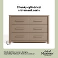 thumbnail image 6 of Art of Nursery by Storkcraft Malta 6 Drawer Dresser - Taupe, 6 of 12