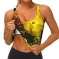 thumbnail image 3 of Fotbe Cactus Flowers Sujetador Deportivo Largo sin Aros para Mujer con Almohadillas y Soporte Medio, Transpirable y Absorbente, Camiseta Tipo Chaleco o Tank Top-X-Large, 3 of 8
