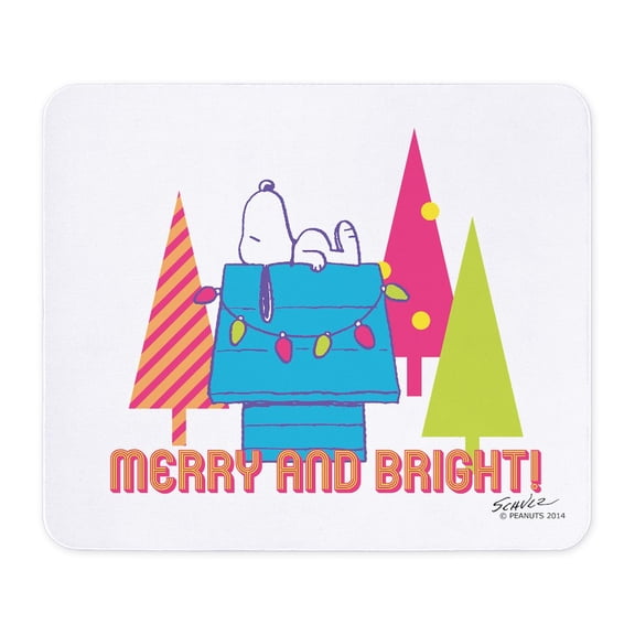 CafePress - Snoopy: Merry And Bright Mousepad - Non-slip Rubber Mousepad, Gaming Mouse Pad